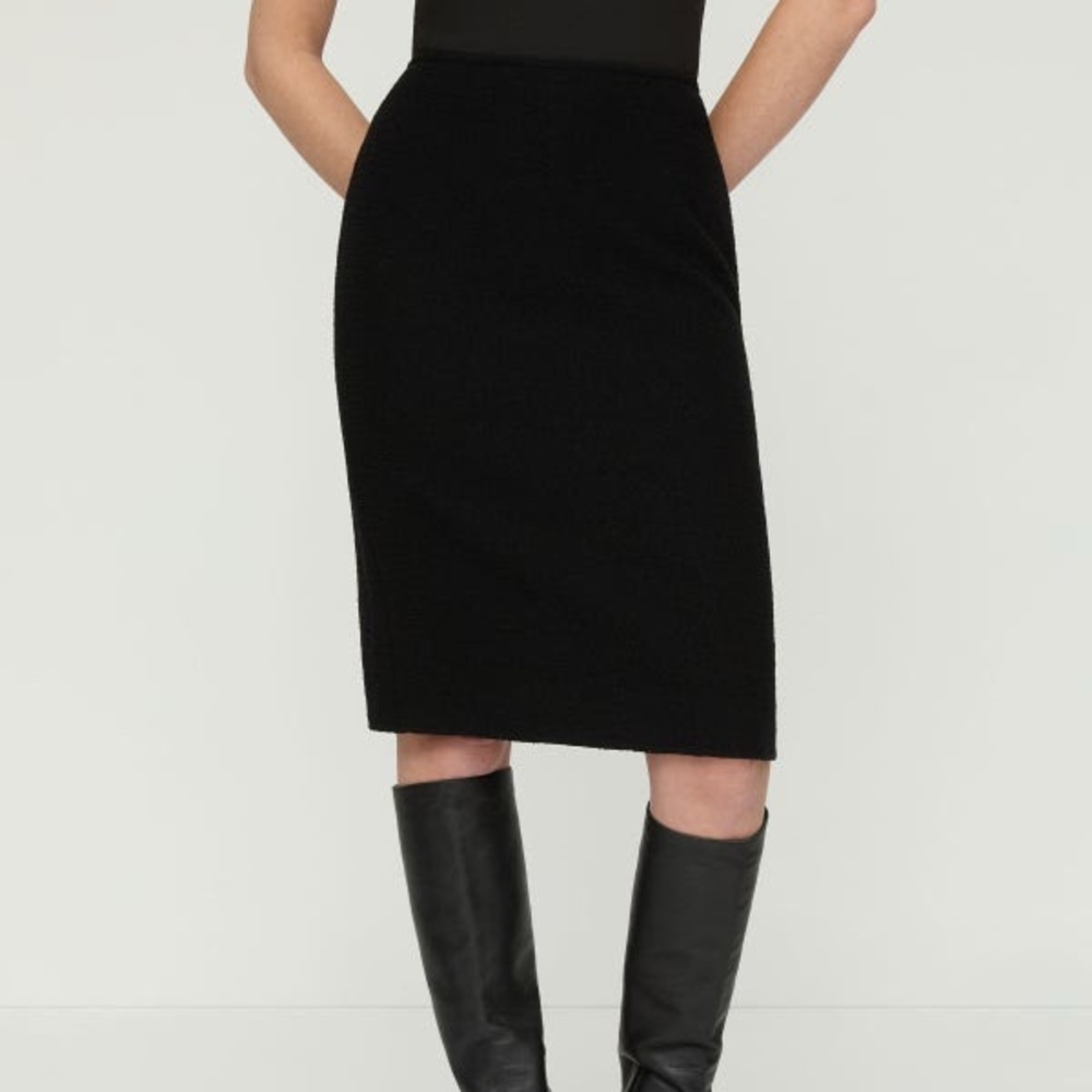 NWT Lafayette 148 Wool Boucle Pencil Skirt Sz 8